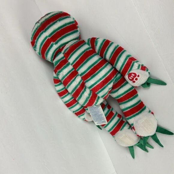 Build A Bear Peppermint Twist Sloth Plush holiday red green stripes Christmas BA - Picture 7 of 9